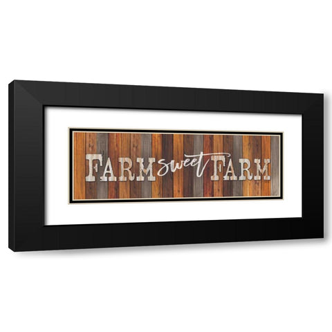 Farm Sweet Farm Black Modern Wood Framed Art Print with Double Matting by Rae, Marla