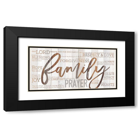Family Prayer Black Modern Wood Framed Art Print with Double Matting by Rae, Marla