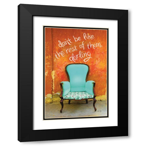Be Different Black Modern Wood Framed Art Print with Double Matting by Rae, Marla