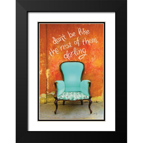 Be Different Black Modern Wood Framed Art Print with Double Matting by Rae, Marla