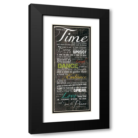 Time for Everything Black Modern Wood Framed Art Print with Double Matting by Rae, Marla