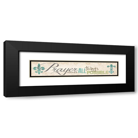 Prayer Black Modern Wood Framed Art Print with Double Matting by Rae, Marla