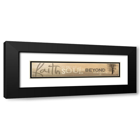 Faith Black Modern Wood Framed Art Print with Double Matting by Rae, Marla