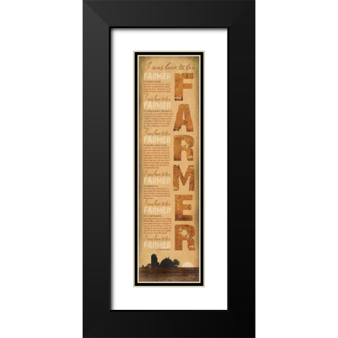 Born to be a Farmer Black Modern Wood Framed Art Print with Double Matting by Rae, Marla