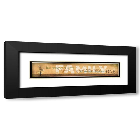 Family Black Modern Wood Framed Art Print with Double Matting by Rae, Marla