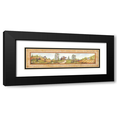 Summer Time Black Modern Wood Framed Art Print with Double Matting by June, Mary Ann