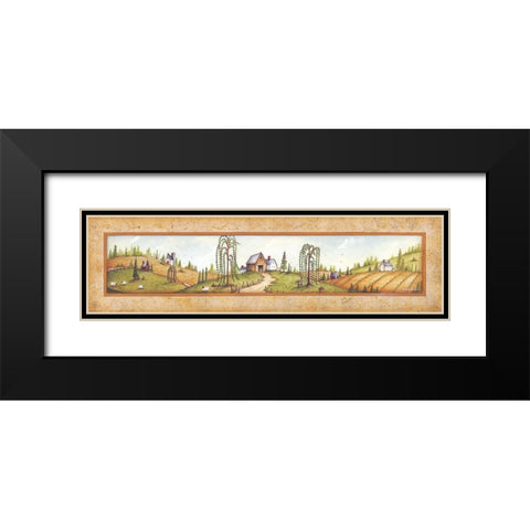 Summer Time Black Modern Wood Framed Art Print with Double Matting by June, Mary Ann