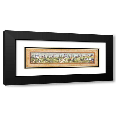 Winter Time Black Modern Wood Framed Art Print with Double Matting by June, Mary Ann