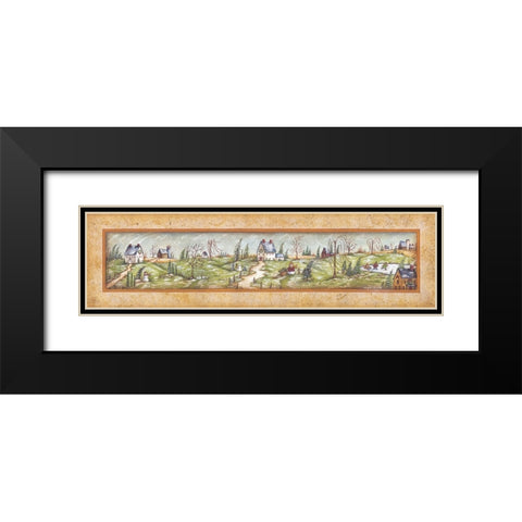 Winter Time Black Modern Wood Framed Art Print with Double Matting by June, Mary Ann