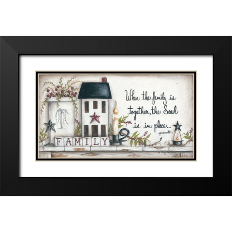 Familyâ€¦ Black Modern Wood Framed Art Print with Double Matting by June, Mary Ann