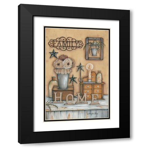 Family Black Modern Wood Framed Art Print with Double Matting by June, Mary Ann