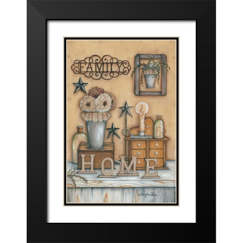 Family Black Modern Wood Framed Art Print with Double Matting by June, Mary Ann
