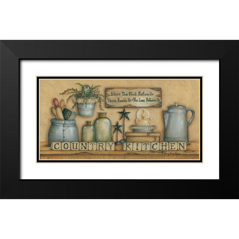 County Kitchen Black Modern Wood Framed Art Print with Double Matting by June, Mary Ann