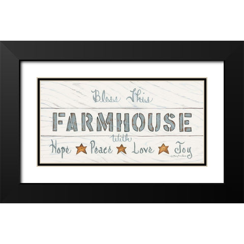 Bless This Farmhouse Black Modern Wood Framed Art Print with Double Matting by June, Mary Ann