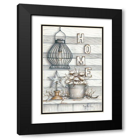 Home Black Modern Wood Framed Art Print with Double Matting by June, Mary Ann