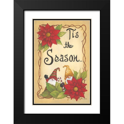 Tis the Seasonâ€¦ Black Modern Wood Framed Art Print with Double Matting by June, Mary Ann