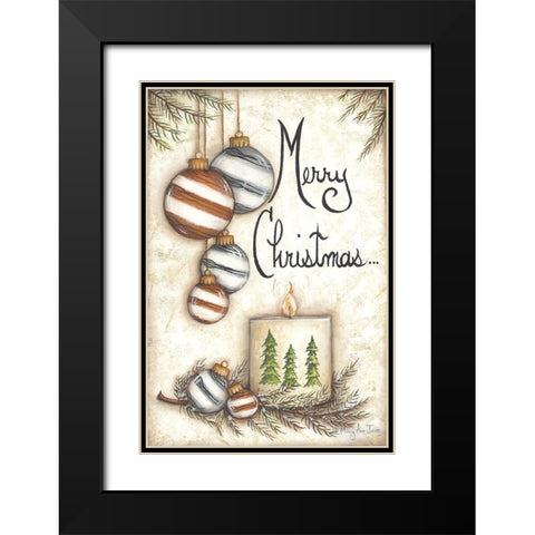 Merry Christmas to You Black Modern Wood Framed Art Print with Double Matting by June, Mary Ann