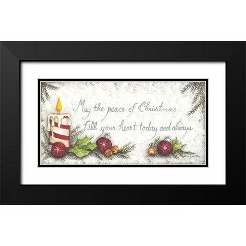 The Peace of Christmas Black Modern Wood Framed Art Print with Double Matting by June, Mary Ann