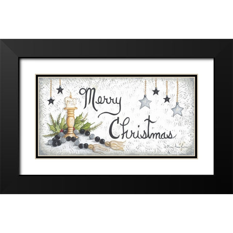 Christmas by Candlelight Black Modern Wood Framed Art Print with Double Matting by June, Mary Ann