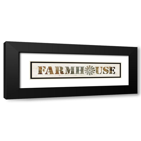 Farmhouse     Black Modern Wood Framed Art Print with Double Matting by Rae, Marla