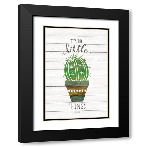 Its the Little Things Black Modern Wood Framed Art Print with Double Matting by Rae, Marla