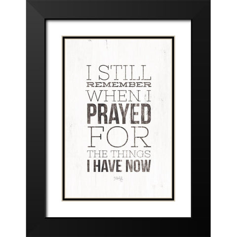 I Still Remember Black Modern Wood Framed Art Print with Double Matting by Rae, Marla