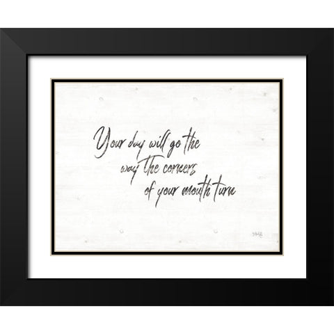 Your Day Will Go Black Modern Wood Framed Art Print with Double Matting by Rae, Marla