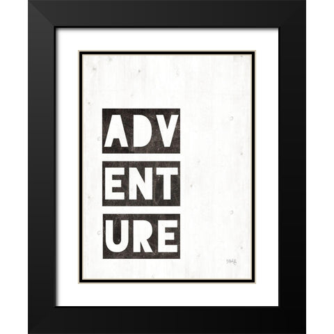 Adventure Black Modern Wood Framed Art Print with Double Matting by Rae, Marla