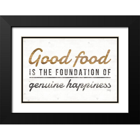 Good Food Black Modern Wood Framed Art Print with Double Matting by Rae, Marla