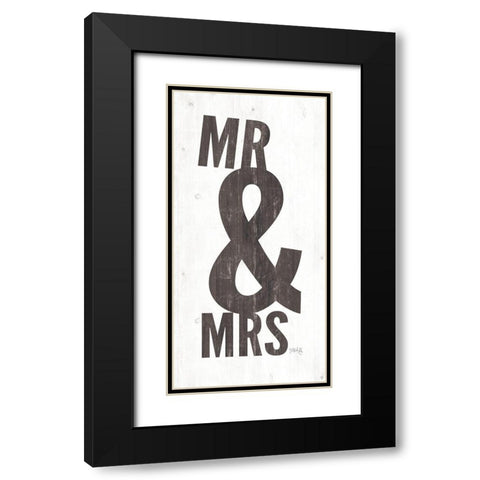 Mr and Mrs I Black Modern Wood Framed Art Print with Double Matting by Rae, Marla