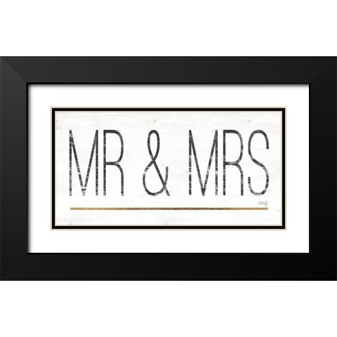 Mr and Mrs II Black Modern Wood Framed Art Print with Double Matting by Rae, Maria