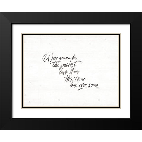 Greatest Love Story Black Modern Wood Framed Art Print with Double Matting by Rae, Maria