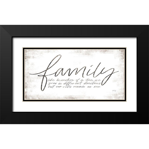 Family - Like Branches of a Tree Black Modern Wood Framed Art Print with Double Matting by Rae, Maria