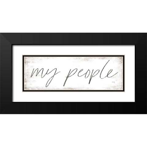 My People Black Modern Wood Framed Art Print with Double Matting by Rae, Marla