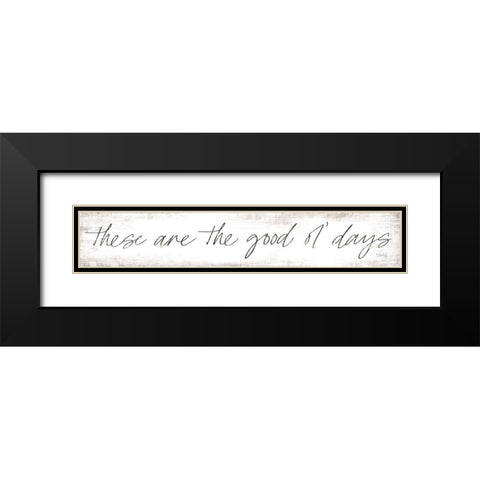 Gold Ol Days Black Modern Wood Framed Art Print with Double Matting by Rae, Marla