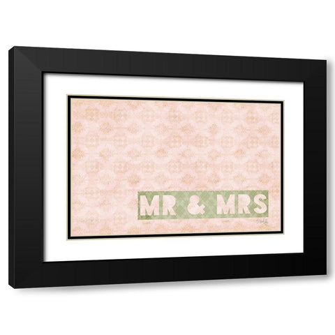 Mr and Mrs Black Modern Wood Framed Art Print with Double Matting by Rae, Marla