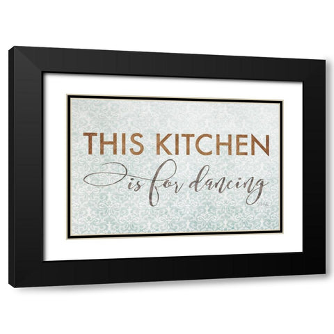 This Kitchen is for Dancing Black Modern Wood Framed Art Print with Double Matting by Rae, Marla