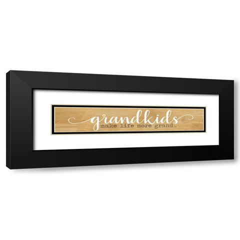 Grandkids Black Modern Wood Framed Art Print with Double Matting by Rae, Marla