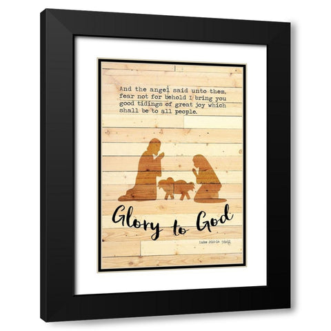 Glory to God Black Modern Wood Framed Art Print with Double Matting by Rae, Marla