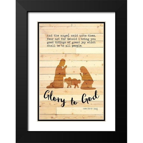 Glory to God Black Modern Wood Framed Art Print with Double Matting by Rae, Marla