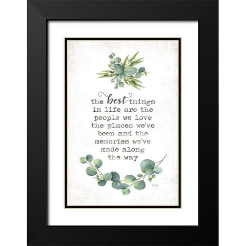 The Best Things Black Modern Wood Framed Art Print with Double Matting by Rae, Marla