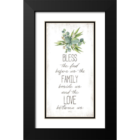 Dinner Blessing Black Modern Wood Framed Art Print with Double Matting by Rae, Marla