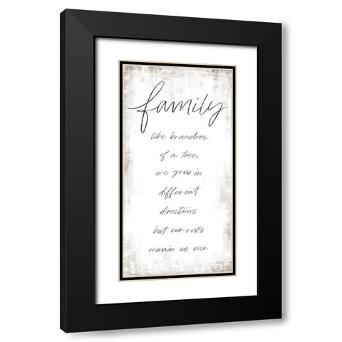 Family - Like Branches of a Tree Black Modern Wood Framed Art Print with Double Matting by Rae, Marla