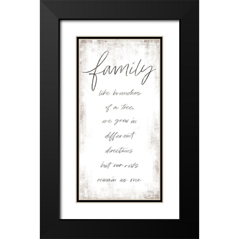Family - Like Branches of a Tree Black Modern Wood Framed Art Print with Double Matting by Rae, Marla