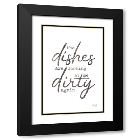 Dirty Dishes Black Modern Wood Framed Art Print with Double Matting by Rae, Marla