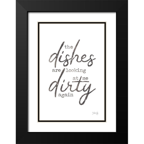 Dirty Dishes Black Modern Wood Framed Art Print with Double Matting by Rae, Marla