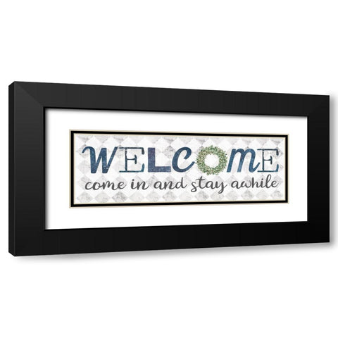 Welcome Come In Black Modern Wood Framed Art Print with Double Matting by Rae, Marla