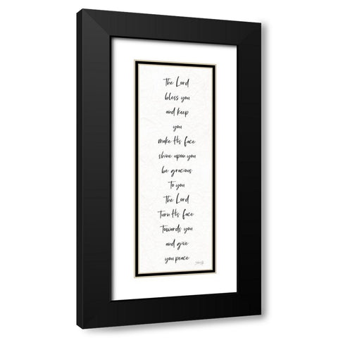The Lord Bless You Black Modern Wood Framed Art Print with Double Matting by Rae, Marla
