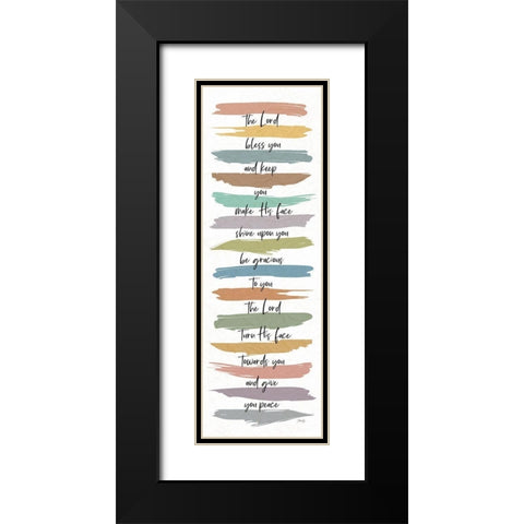 Rainbow Lord Bless You  Black Modern Wood Framed Art Print with Double Matting by Rae, Marla