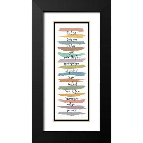 Rainbow Lord Bless You Black Modern Wood Framed Art Print with Double Matting by Rae, Marla